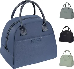 Lunch Box Bag for Women - Insulated Women's Lunch Bags for Work, Fashionable Adult Meal Prep Bag, Leakproof Thermal Cooler Tote for Office, Premium Snack Bags for Female Professionals - Blue
