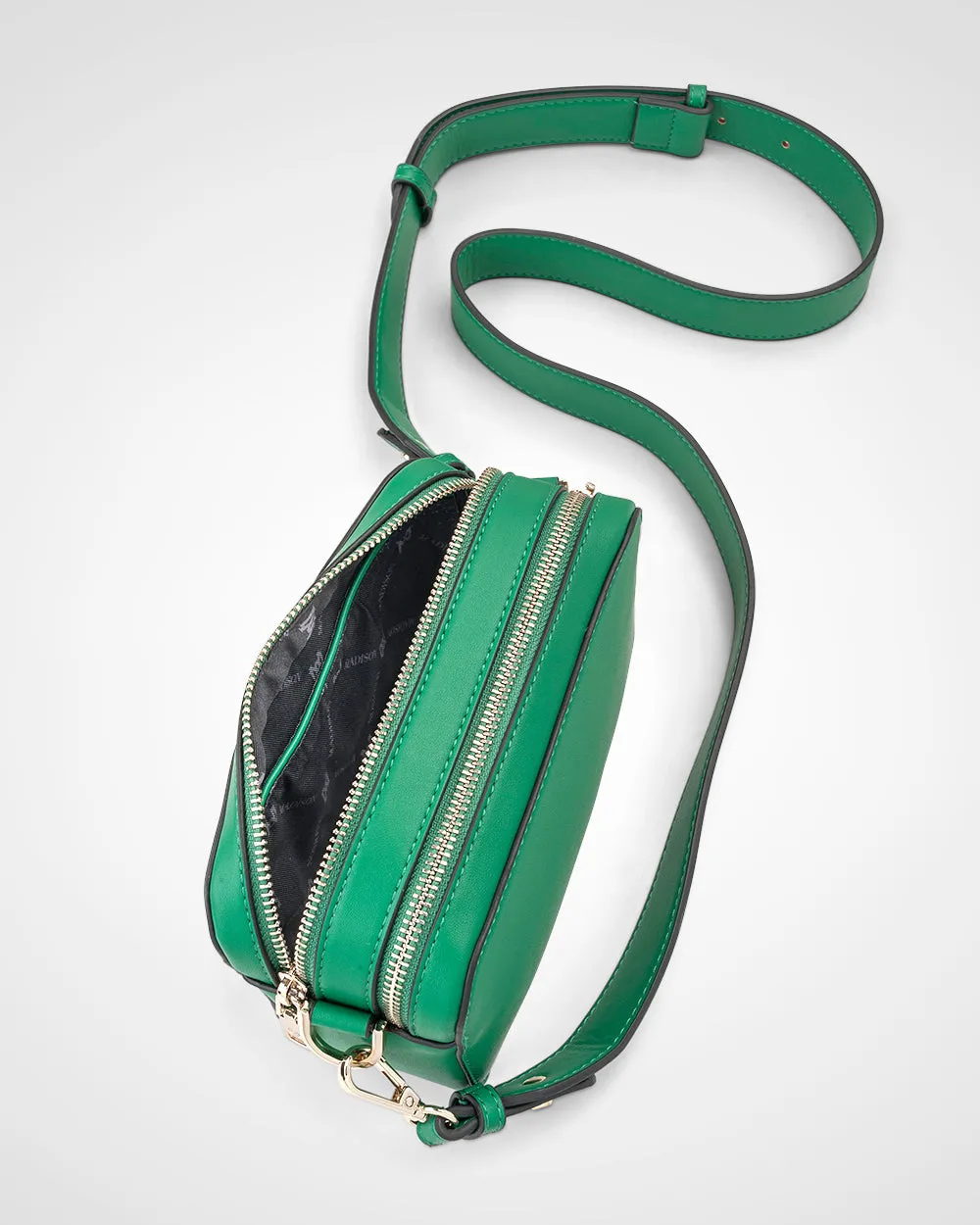 Maddie Double Zip Camera Crossbody Bag   Monogram Bag Strap