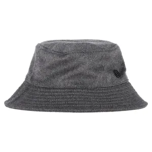 Maison Michel Angele Appliqué-Logo Bucket Hat in Grey Wool