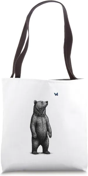 Majestic Bear & Butterfly – A Moment of Wild Serenity Tote Bag