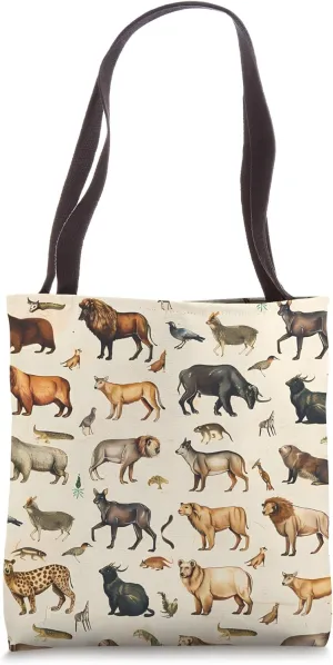 Mammal Vintage Pattern Design Tote Bag