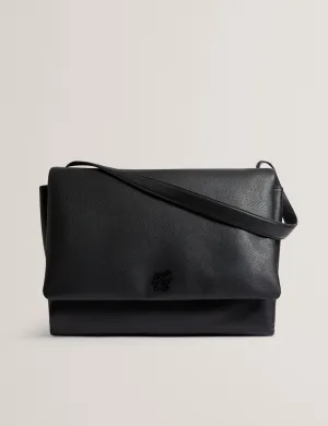 Margou Padded Leather Large Shoulder Black