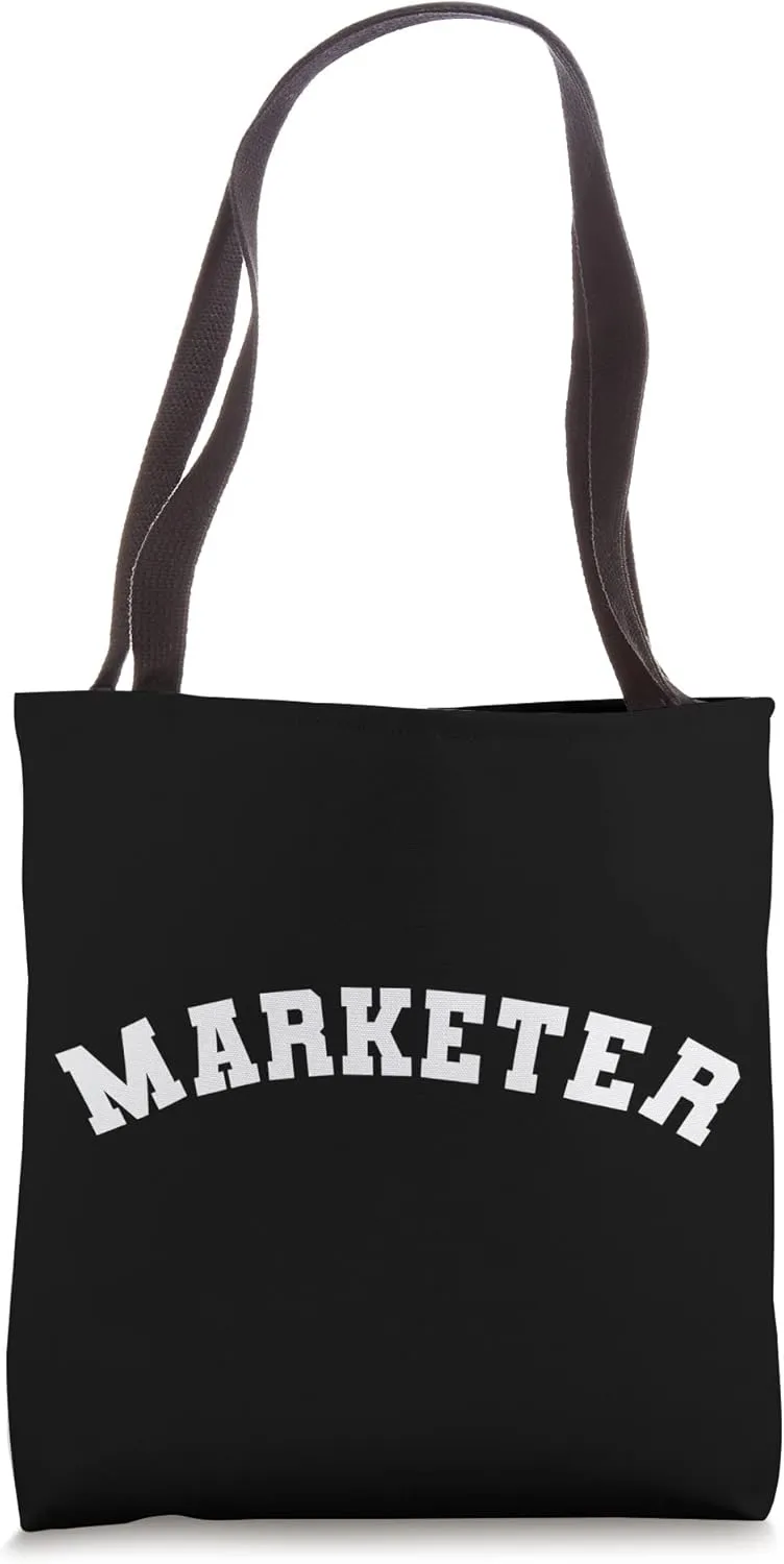 Marketer Business Marketing Promote Promoting Varsity Style Tote Bag