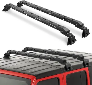 Max Loading 420-POUND Heavy Duty Roof Rack Cross Bars Fit for Jeep Wrangler JL JK Gladiator JT 2007-2024,(2 & 4 Door) Steel Crossbars Rooftop Cargo Bag Kayak Bike Carrier