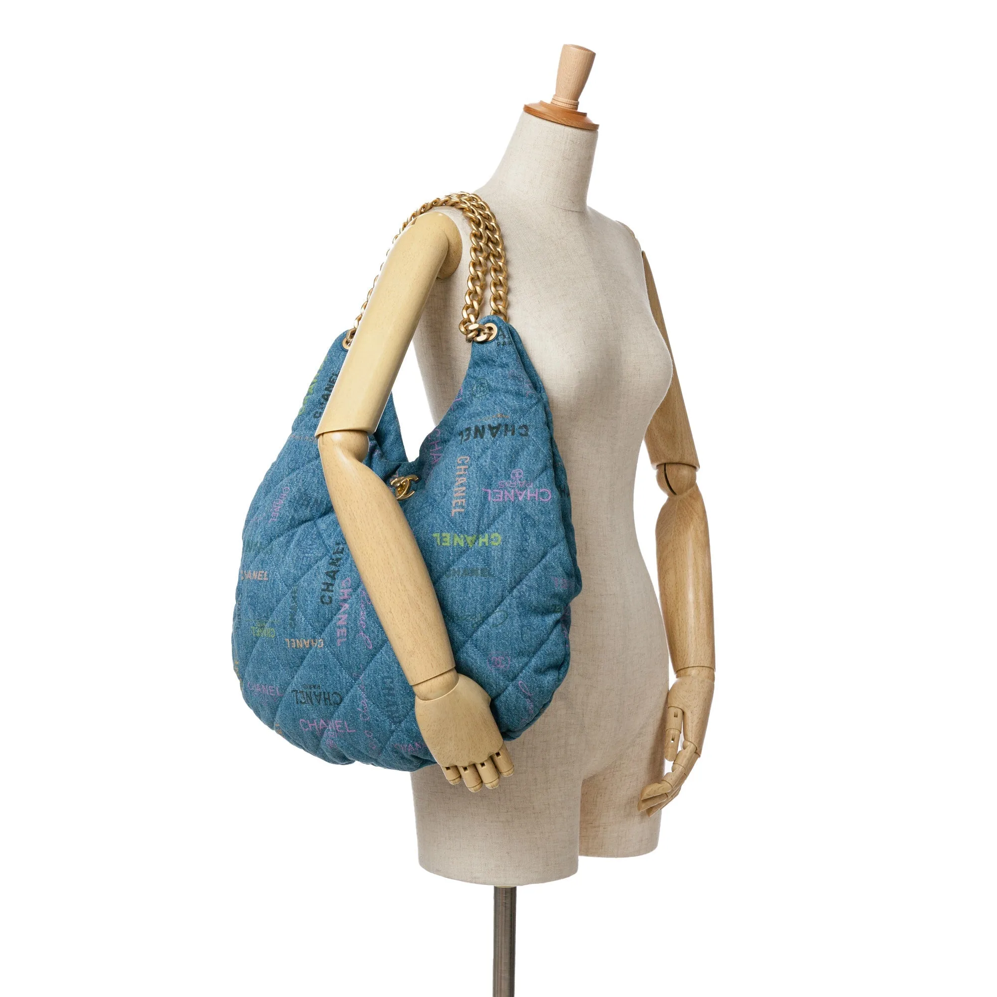 Maxi Quilted Denim Mood Hobo