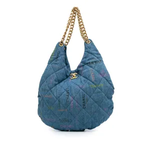 Maxi Quilted Denim Mood Hobo