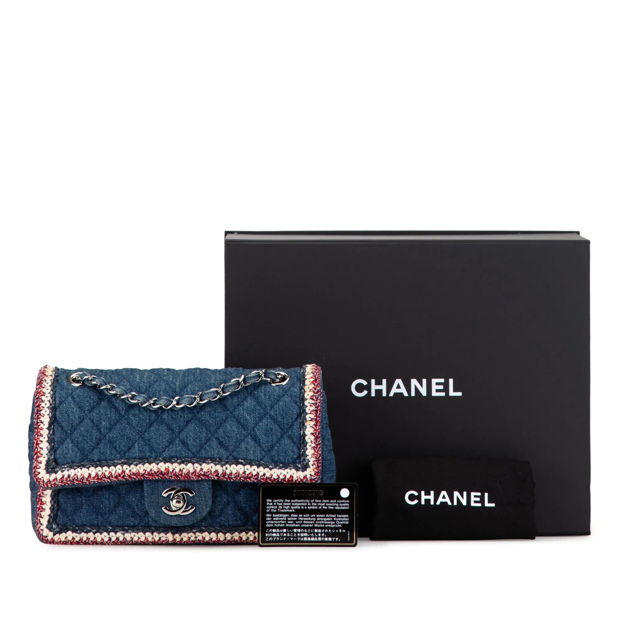 Medium Denim Braided Flap