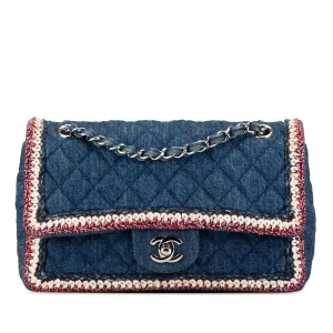 Medium Denim Braided Flap