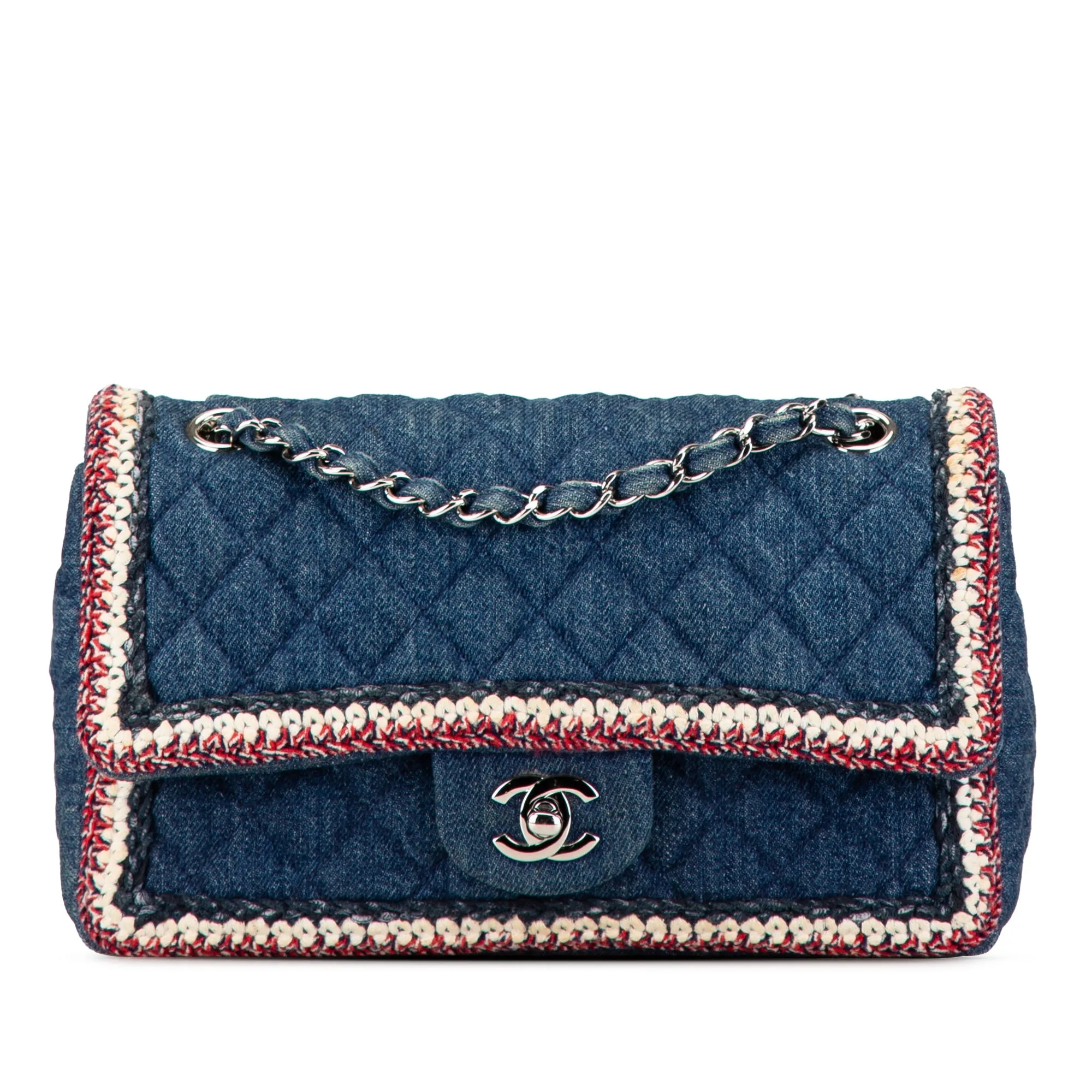 Medium Denim Braided Flap