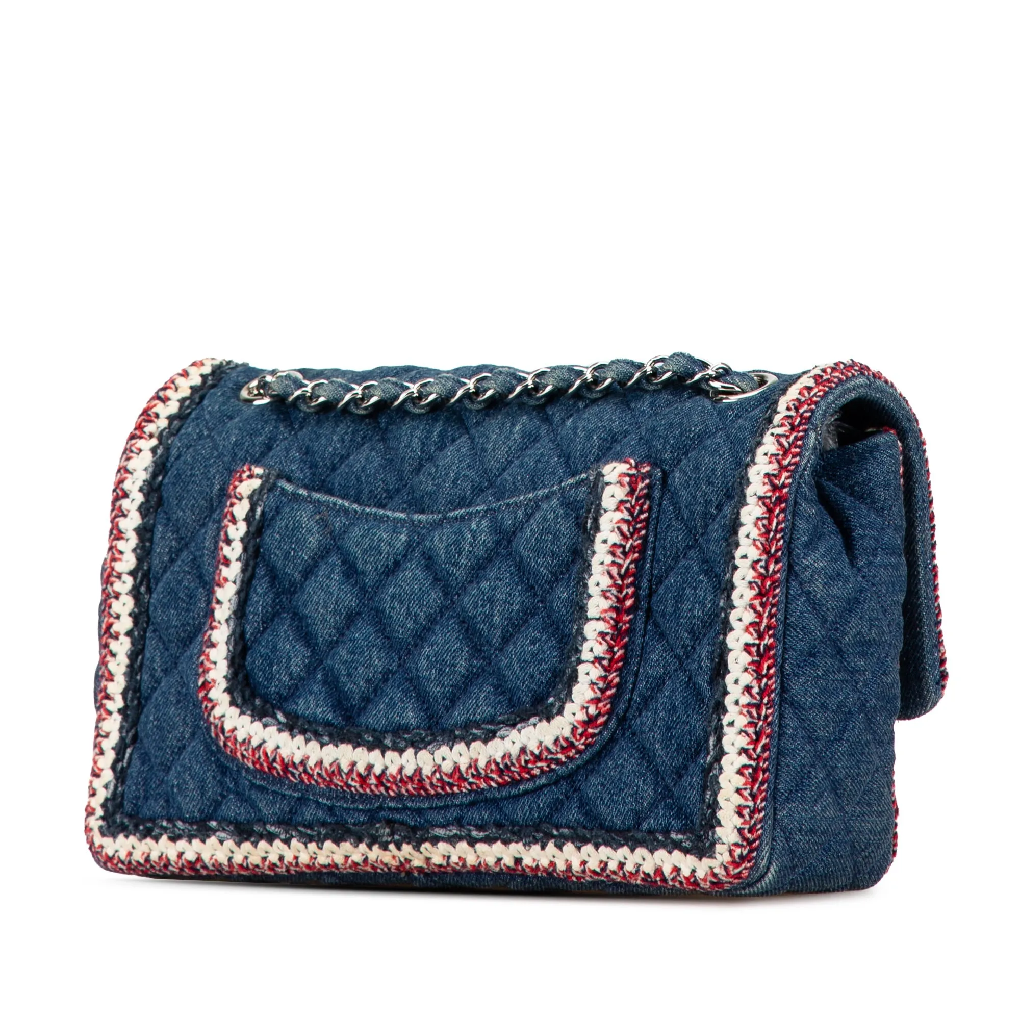 Medium Denim Braided Flap