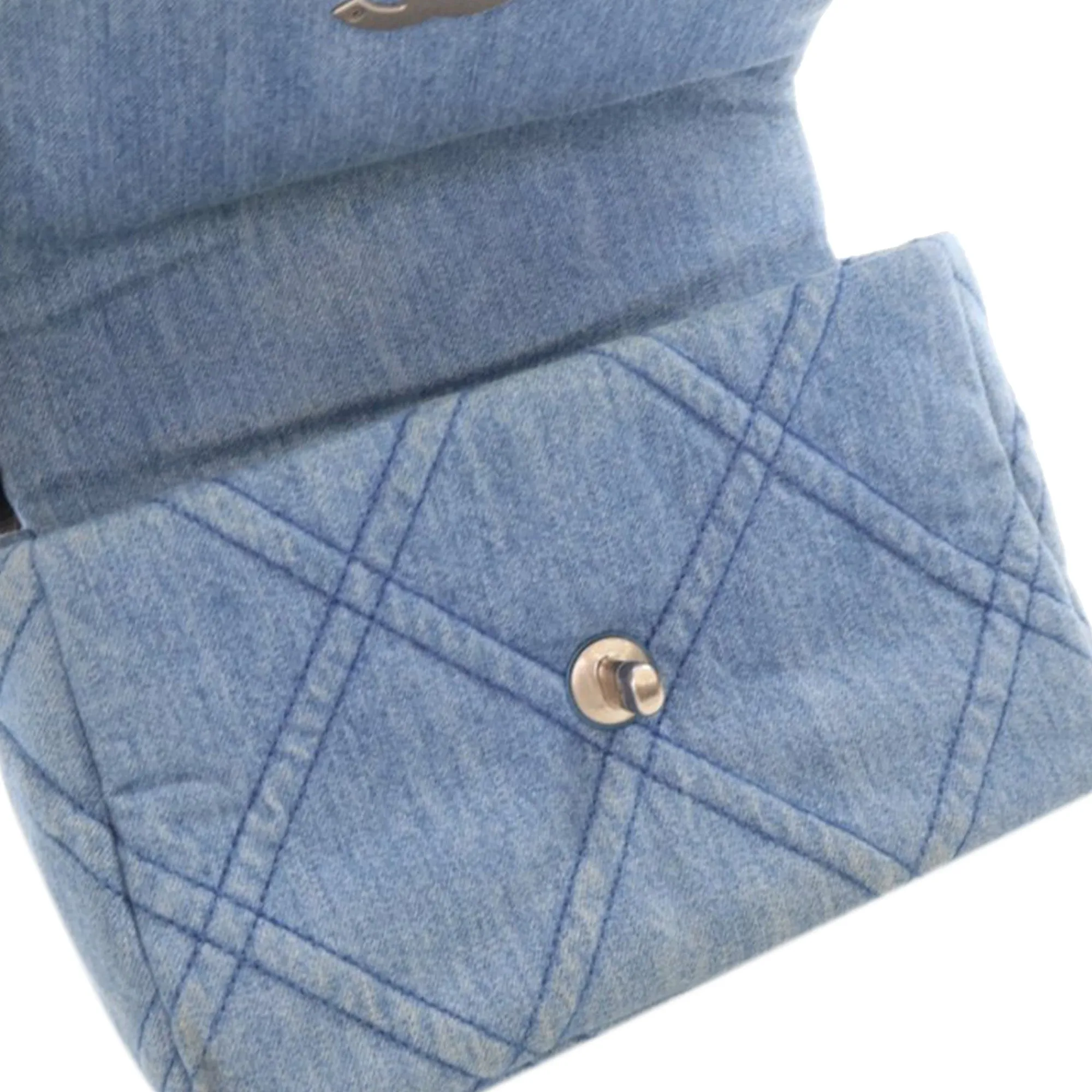 Medium Denim Double Stitched 19 Flap