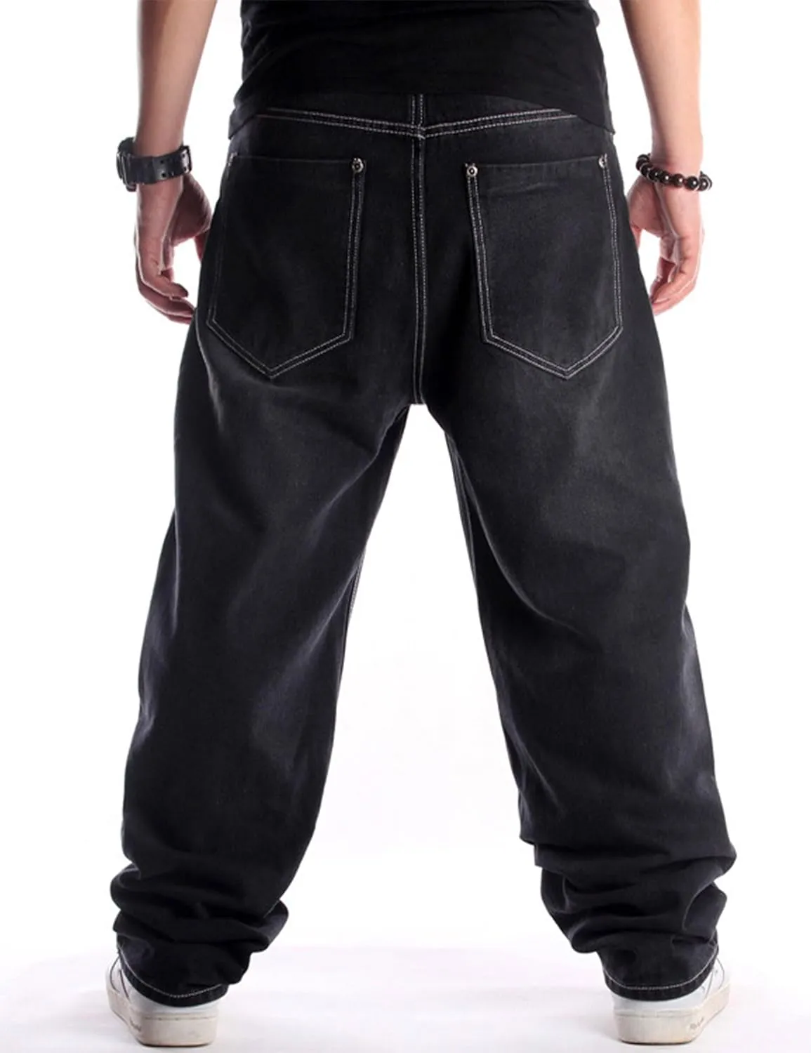 Men Baggy Jeans Y2k Grunge Skater Pants Relaxed Fit Skateboard Jeans Hip Hop Dance Denim Pants Streetwear