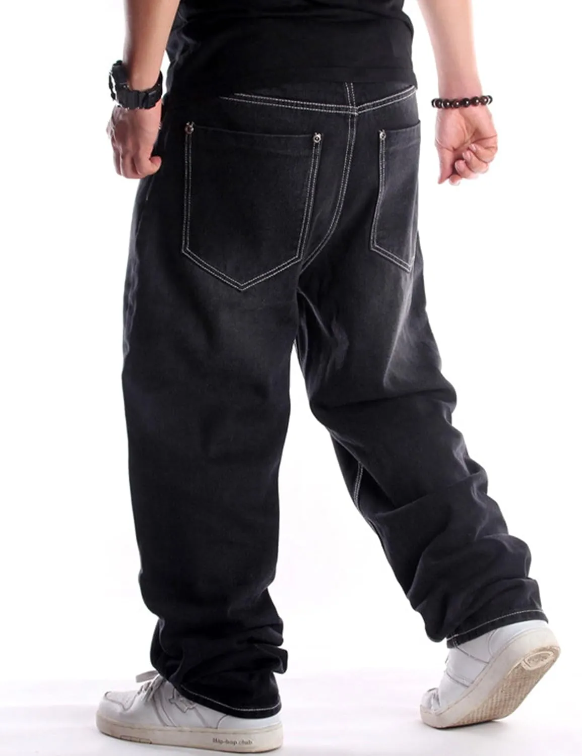 Men Baggy Jeans Y2k Grunge Skater Pants Relaxed Fit Skateboard Jeans Hip Hop Dance Denim Pants Streetwear