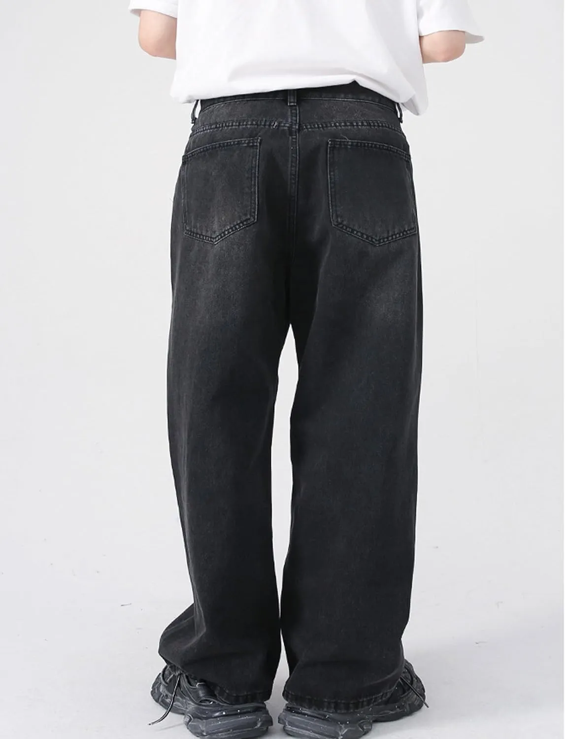 Men Baggy Jeans Y2k Hip Hop Skater Jeans Vintage Purple Jeans Loose Fit Demin Pants Streetwear