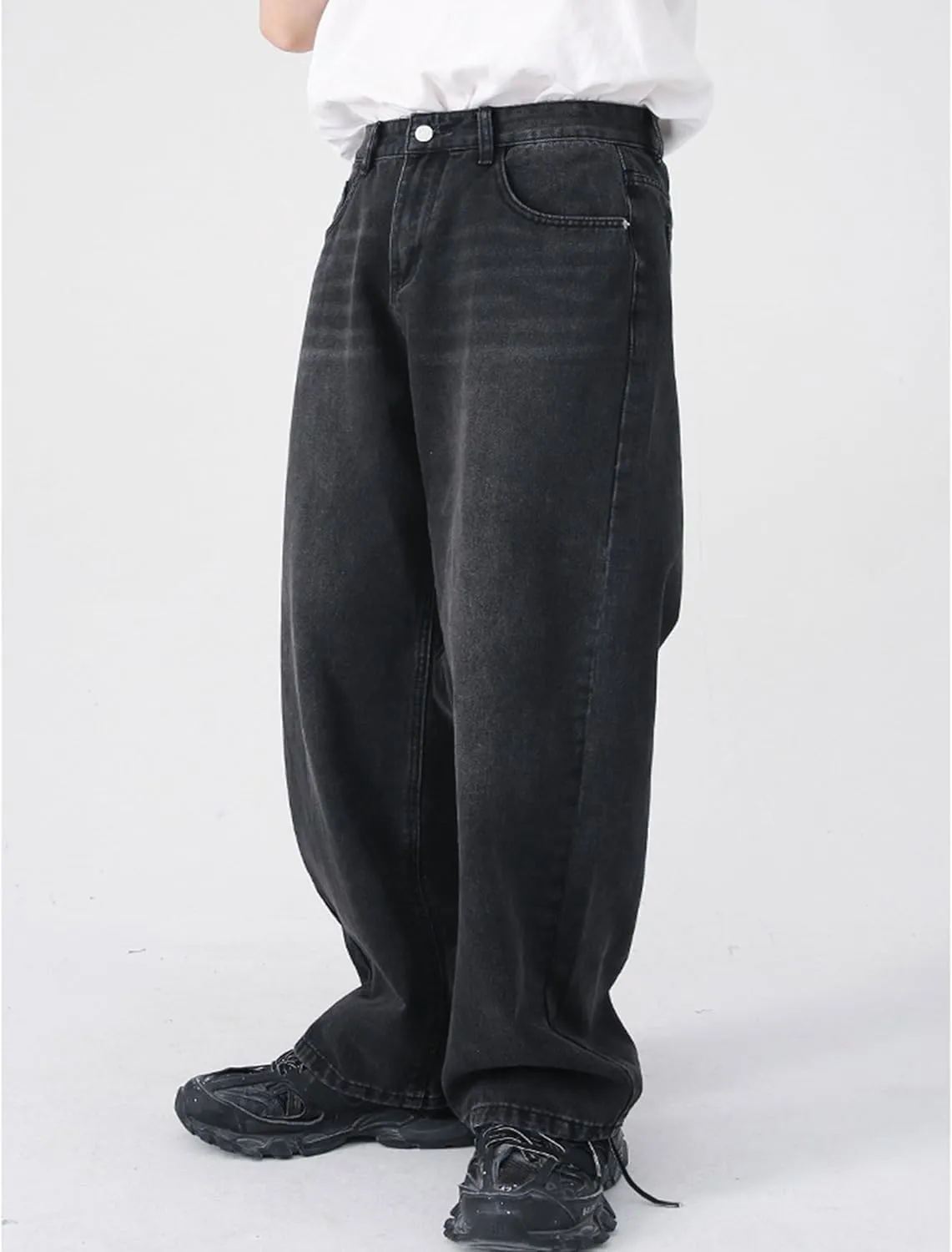 Men Baggy Jeans Y2k Hip Hop Skater Jeans Vintage Purple Jeans Loose Fit Demin Pants Streetwear