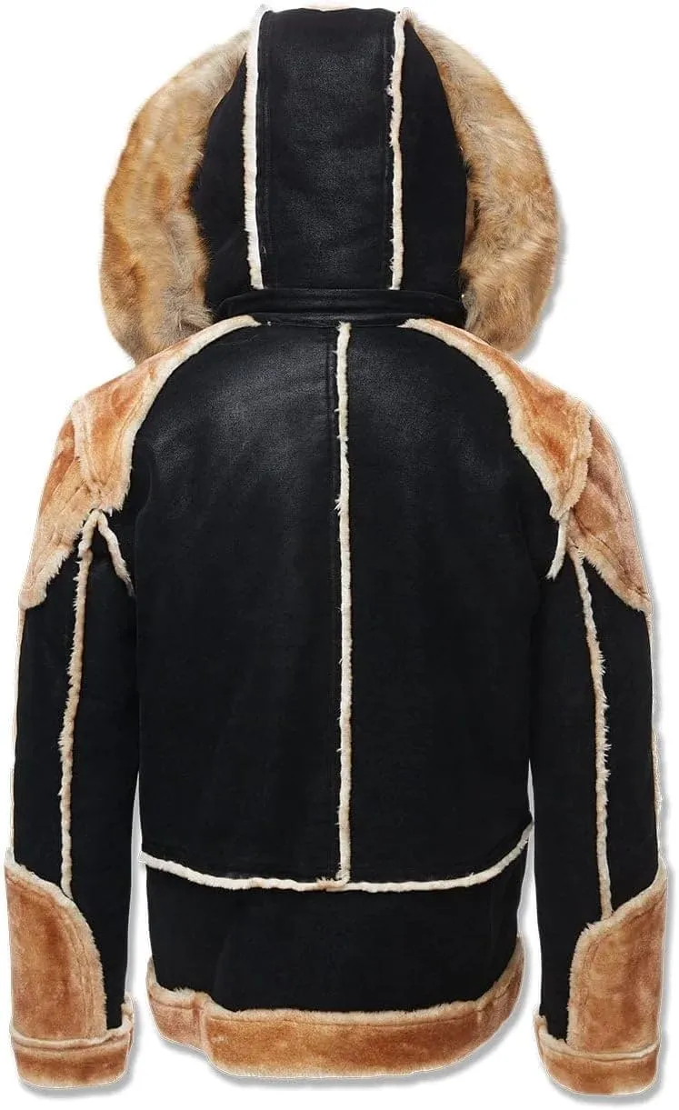 Men EL Jefe Shearling Moto Jacket (Black)