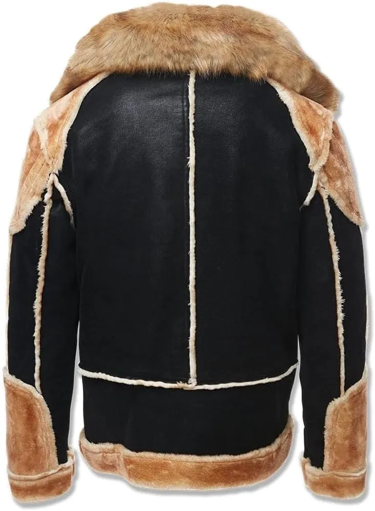 Men EL Jefe Shearling Moto Jacket (Black)