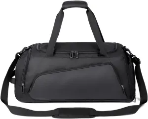 Men Travel Duffel Bag Oxford Sport Duffel Bag Large Gym Tote Bag Lightweight Weekend Shoulder Bag for Women Overnight Bag with Shoes Compartment and Wet Pocket Carry On Luggage Black