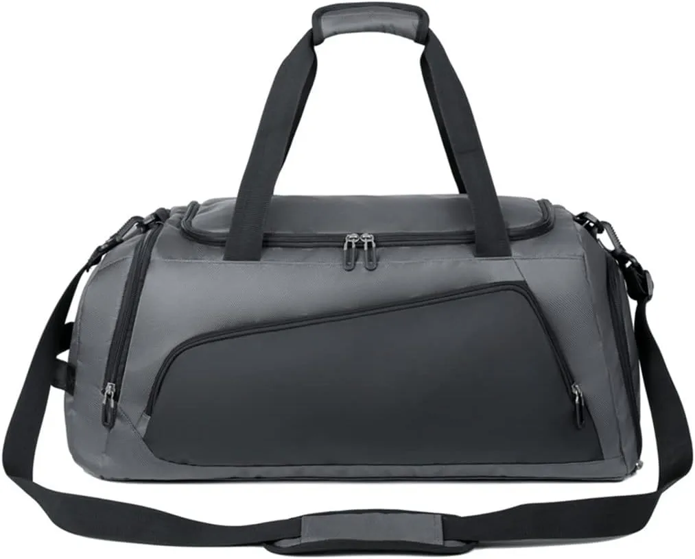Men Travel Duffel Bag Oxford Sport Duffel Bag Large Gym Tote Bag Lightweight Weekend Shoulder Bag for Women Overnight Bag with Shoes Compartment and Wet Pocket Carry On Luggage Grey Green