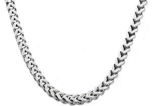 Mens 8mm Stainless Steel Franco Link Chain Necklace