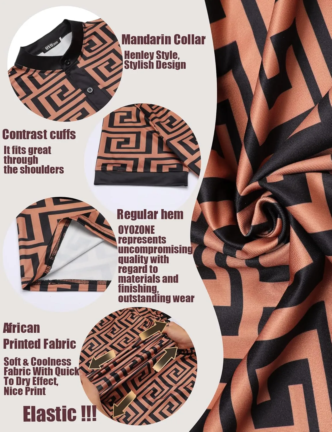 Men's African Traditional Pattern Print Shirt Casual Short Sleeve Button Down Shirts Luxury Printed Dashiki for Men