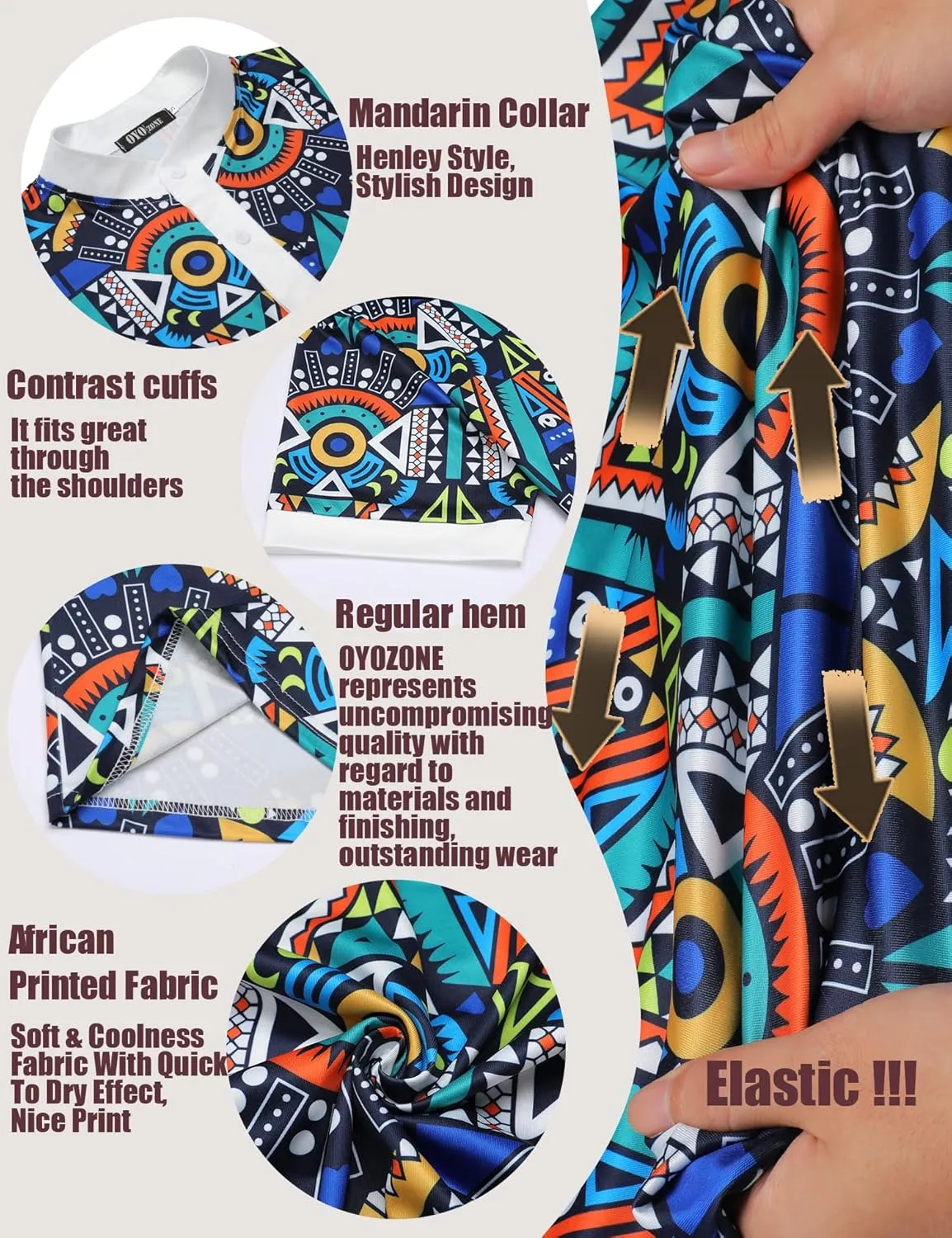 Men's African Traditional Pattern Print Shirt Casual Short Sleeve Button Down Shirts Luxury Printed Dashiki for Men