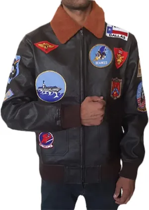 Men's Aviator Pilot Flying Patches Fur Collar Bomber Lightweight Jacket (as1, alpha, 3x_s, regular, regular, Black Faux Leather Jacket, 3XL)
