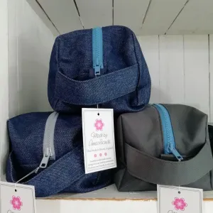 Mens Box Wash Bags In Various Fabrics