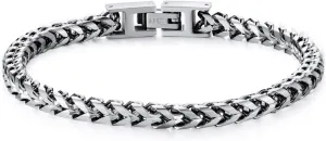 Mens Bracelet - Stainless Steel Fold Over Clasp Franco Chain Bracelets for Men Jewelry Gifts for Dad Grandpa Husband