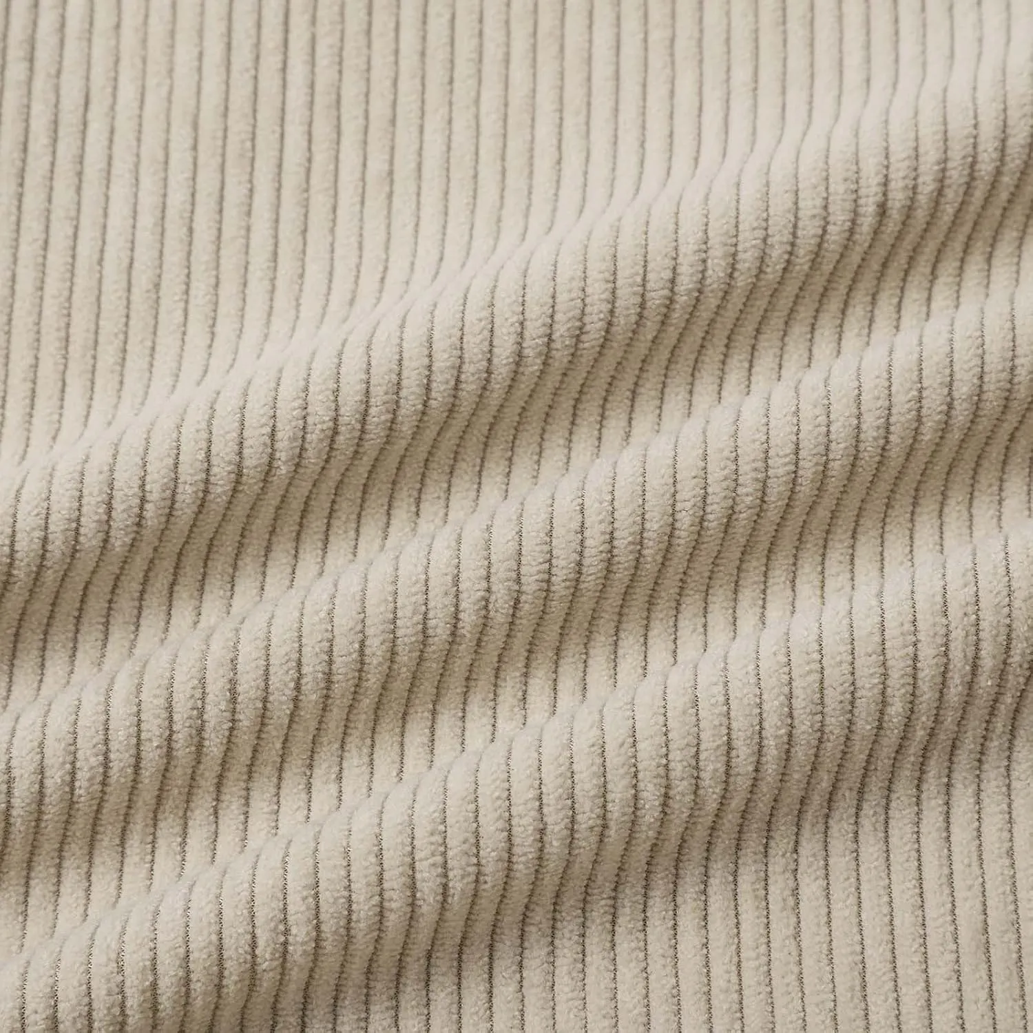 Men's Corduroy Sweatshirt Casual Long Sleeve Stand Collar Button Pullover Sweatshirts Print Thick Shirts with Pockets