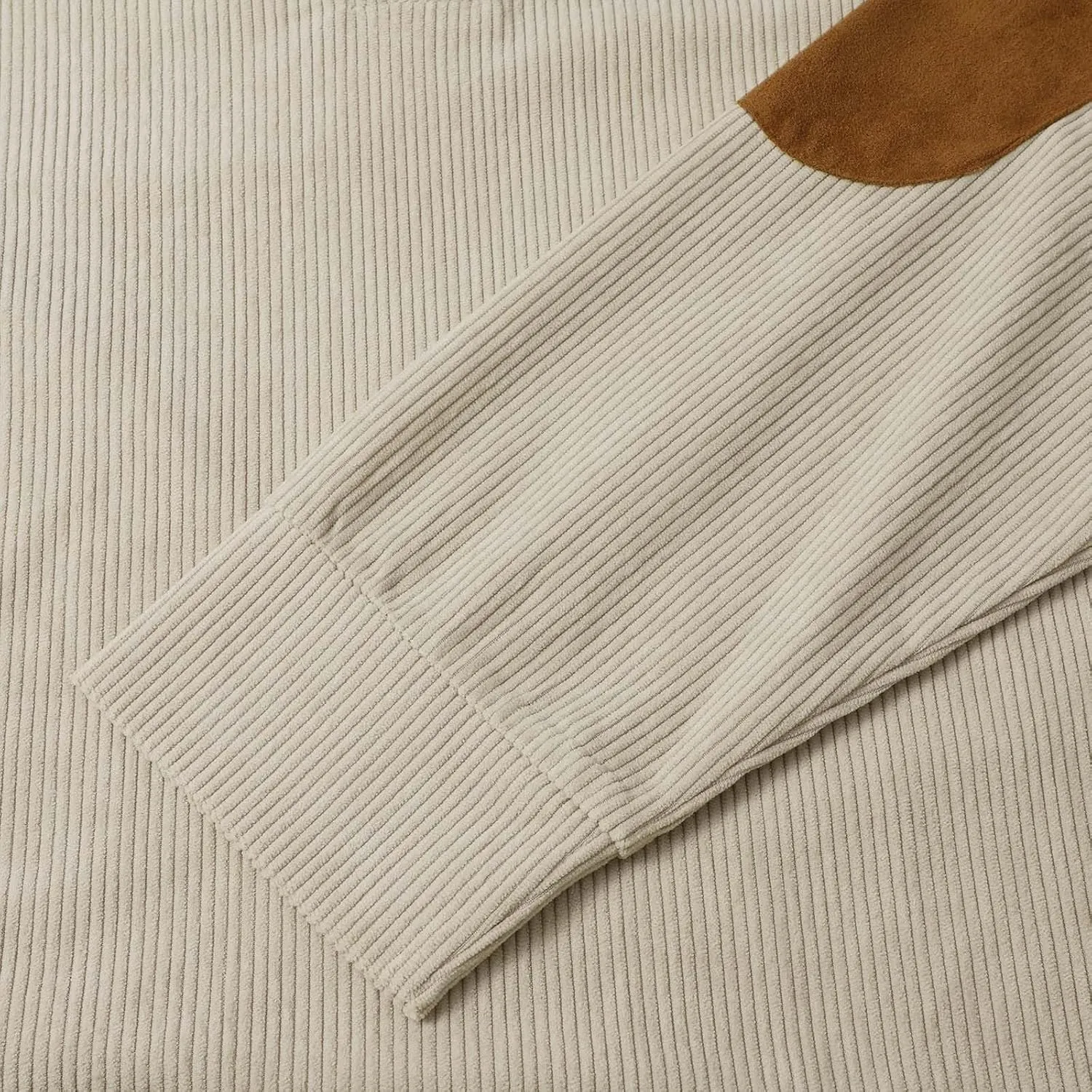 Men's Corduroy Sweatshirt Casual Long Sleeve Stand Collar Button Pullover Sweatshirts Print Thick Shirts with Pockets