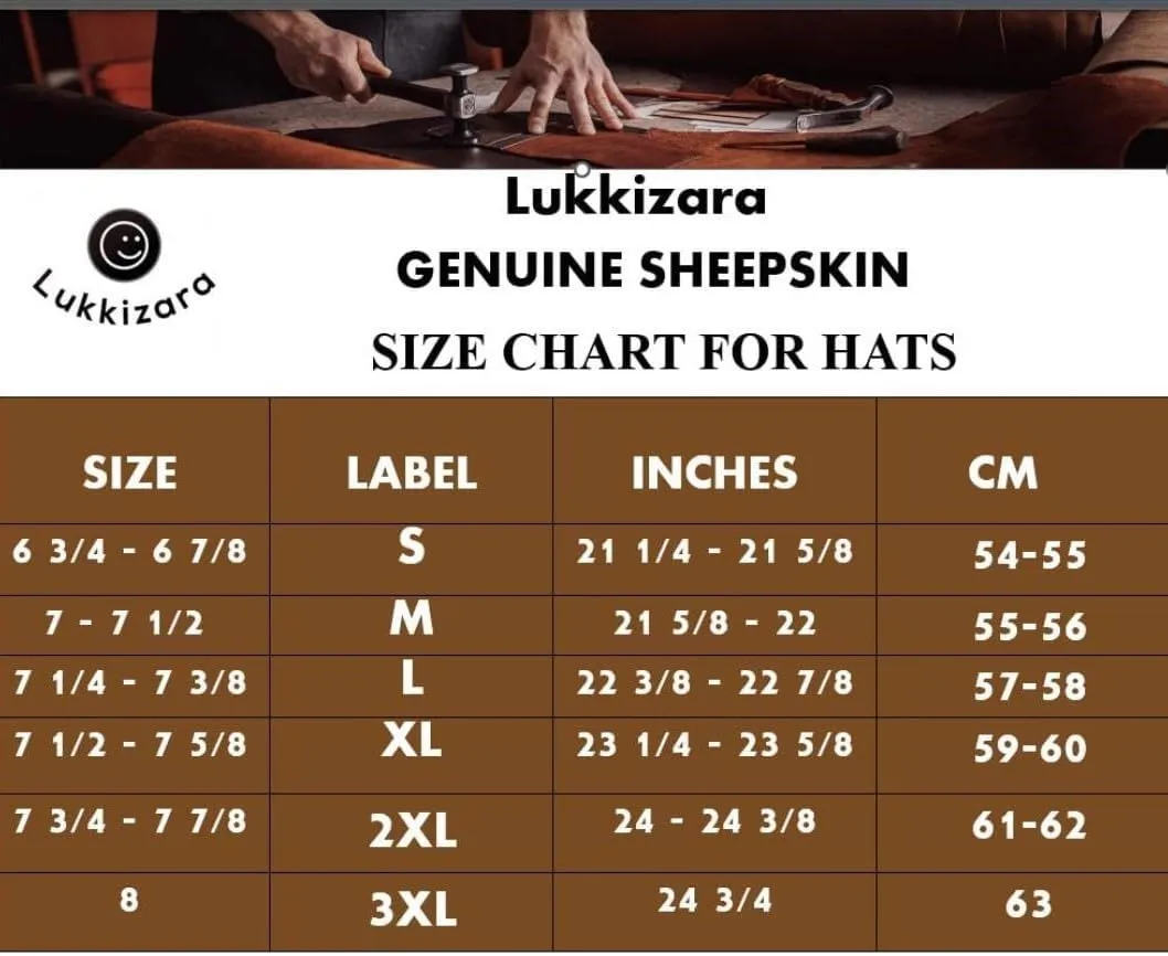 Men’s Shearling Leather Trapper Hat – Aviator Winter Cap with Genuine Sheepskin Ear Flaps | Cold Weather Hat | Ushanka