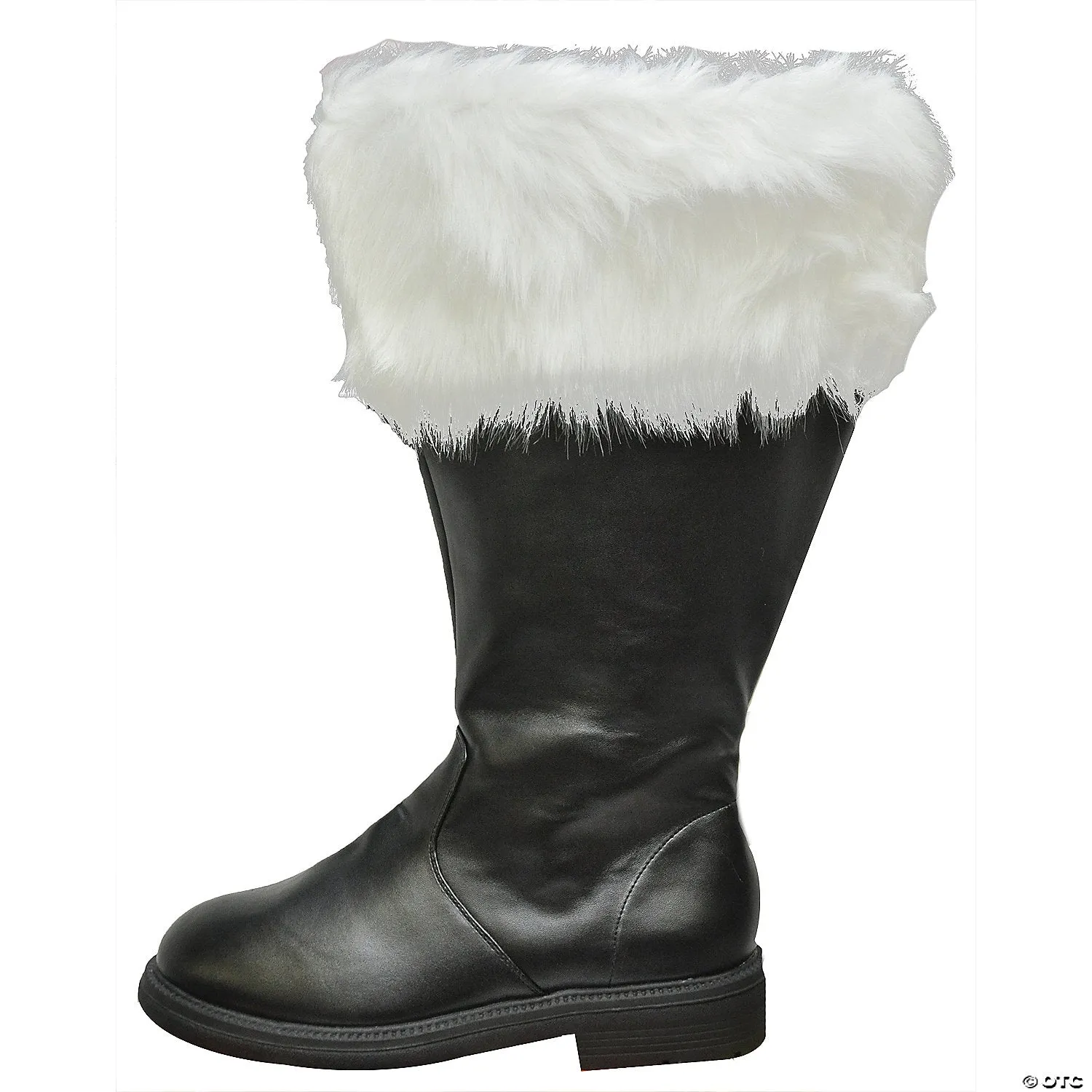 Men’s Wide Calf Santa Claus Boot with Fur Cuff - Medium 10-11