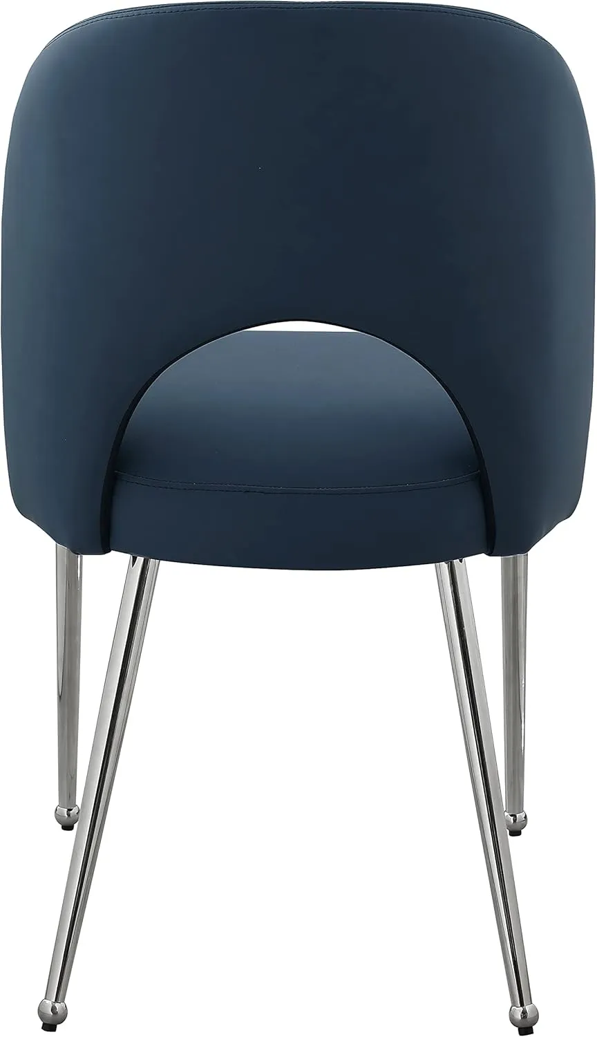 Meridian Furniture 999Navy-C Logan Collection Modern | Contemporary Vegan Leather Upholstered Dining Chair, Set of 2, Navy, 19.5" W x 22" D x 34" H