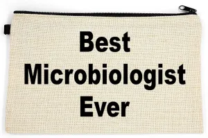 Microbiologist Makeup Bag, Gift For Microbiologist, Best Microbiologist Ever, Toiletry Bag, Birthday Gift For Her, Makeup Bag For Women, Christmas Gift Bag