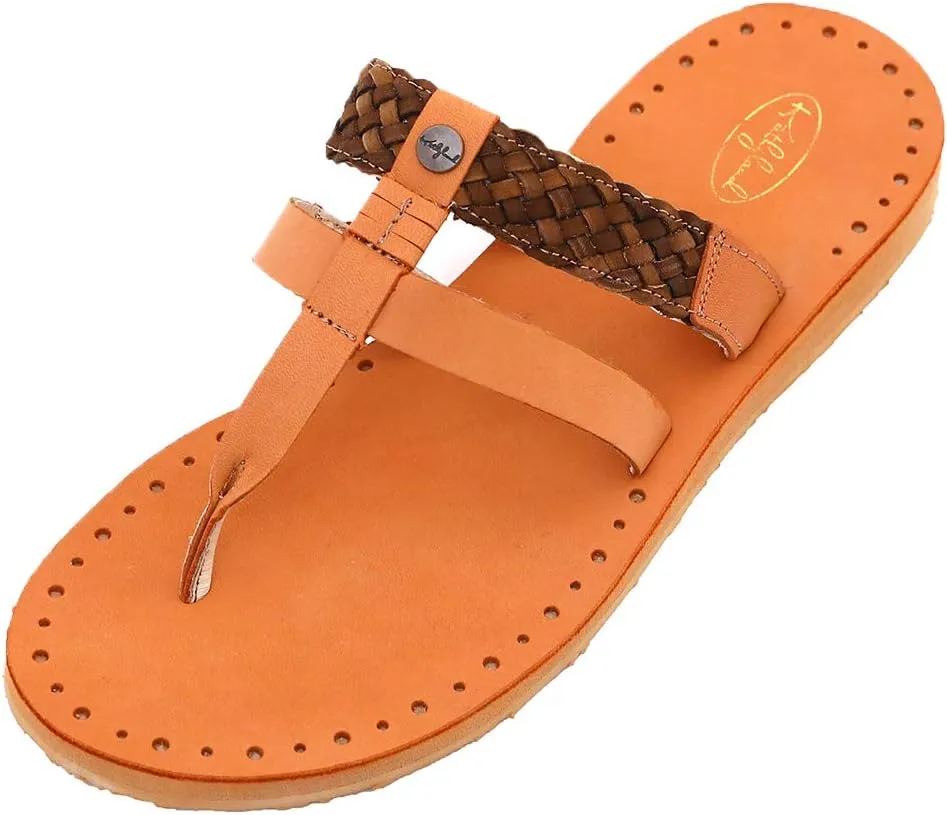 Millffy Womens Sheepskin Sandals Naked Thong Slippers Leather Sandel Home Bedroom Shoes Slides