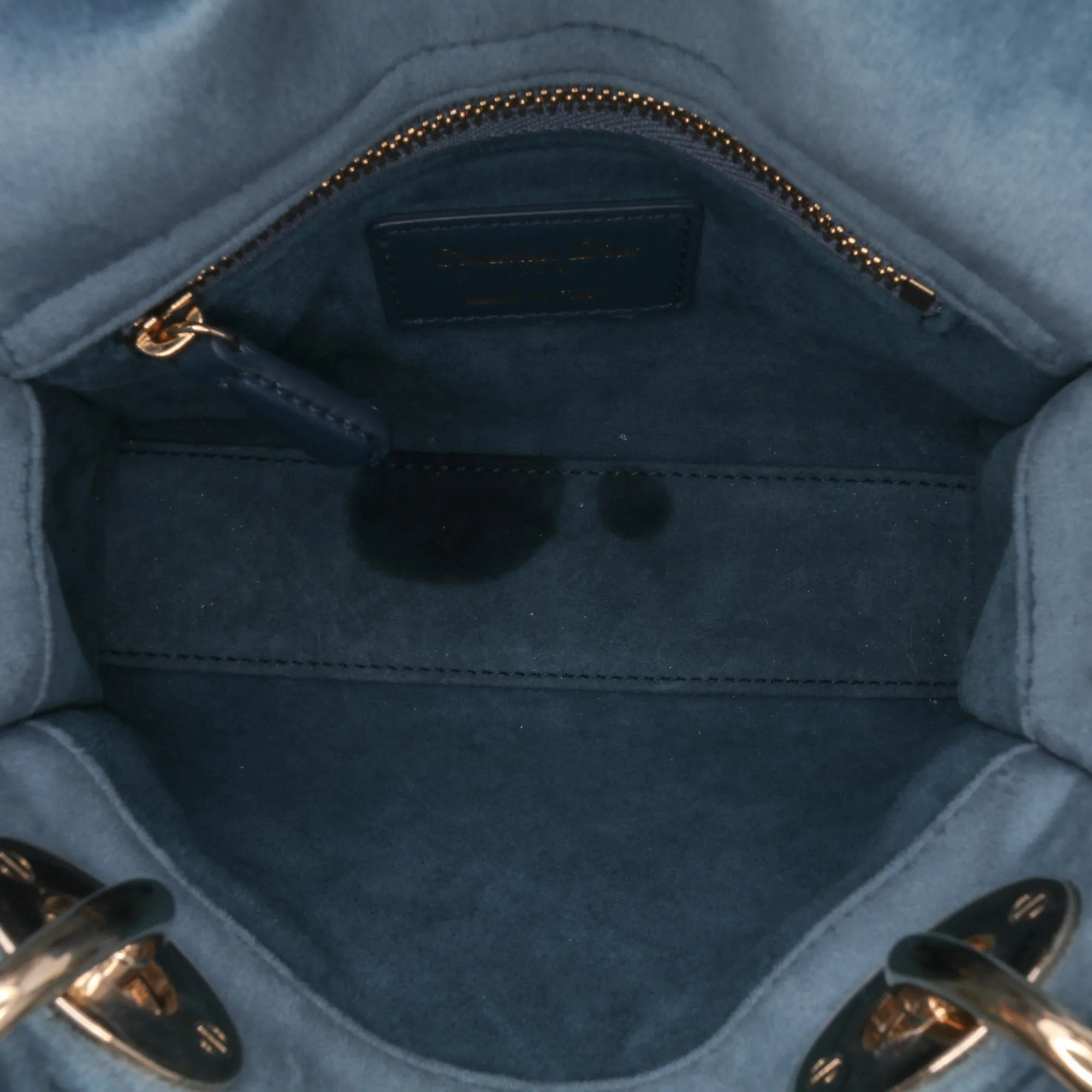 Mini Velvet Cannage Lady Dior