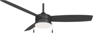 MINKA-AIRE F670L-CL Airetor III 54" Ceiling Fan with LED Light and Pull Chain in Coal Finish
