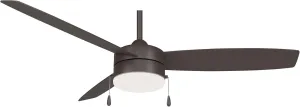 MINKA-AIRE F670L-ORB Airetor III 54" Ceiling Fan with LED Light and Pull Chain in Oil Rubbed Bronze Finish