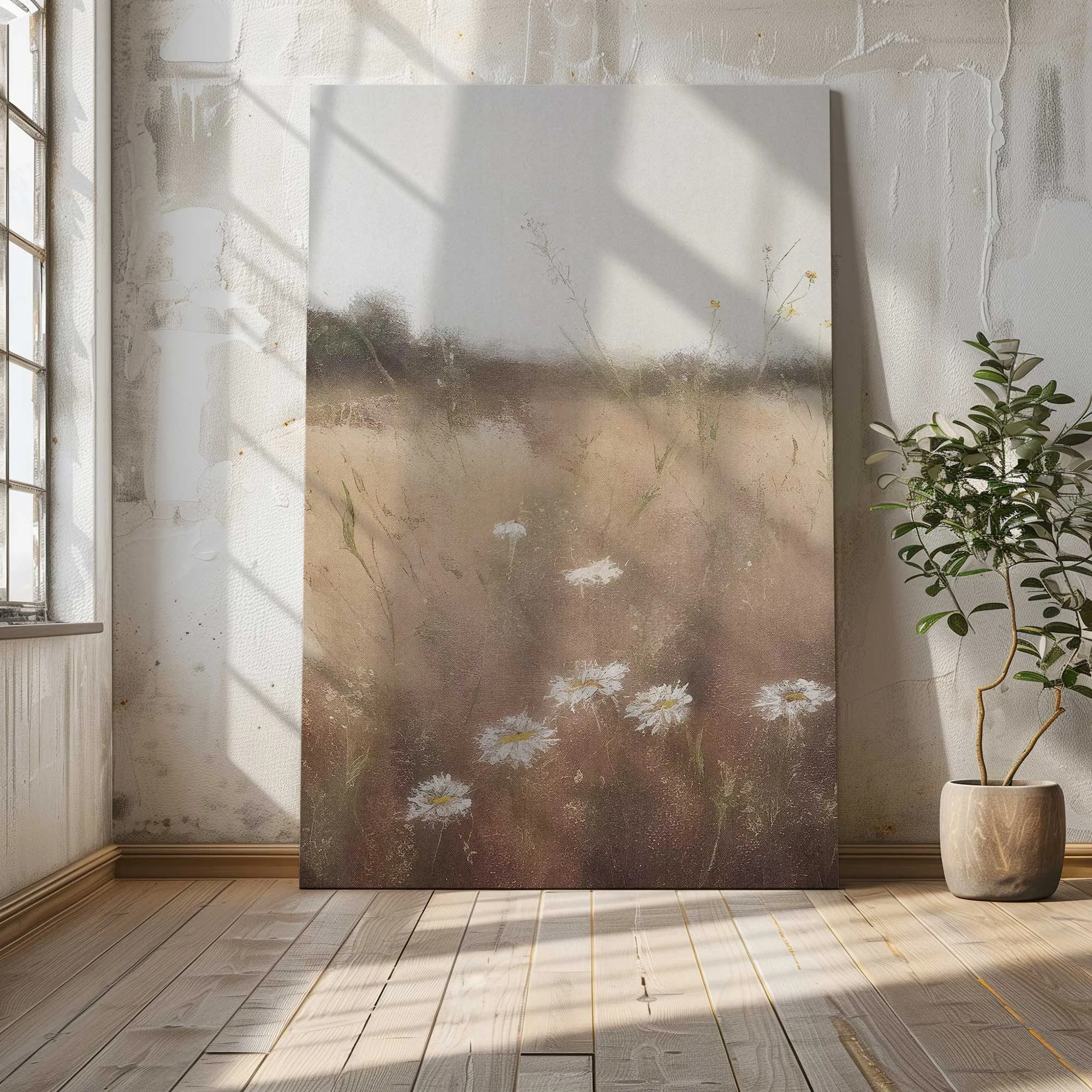 Misty Meadows I Large Canvas Print