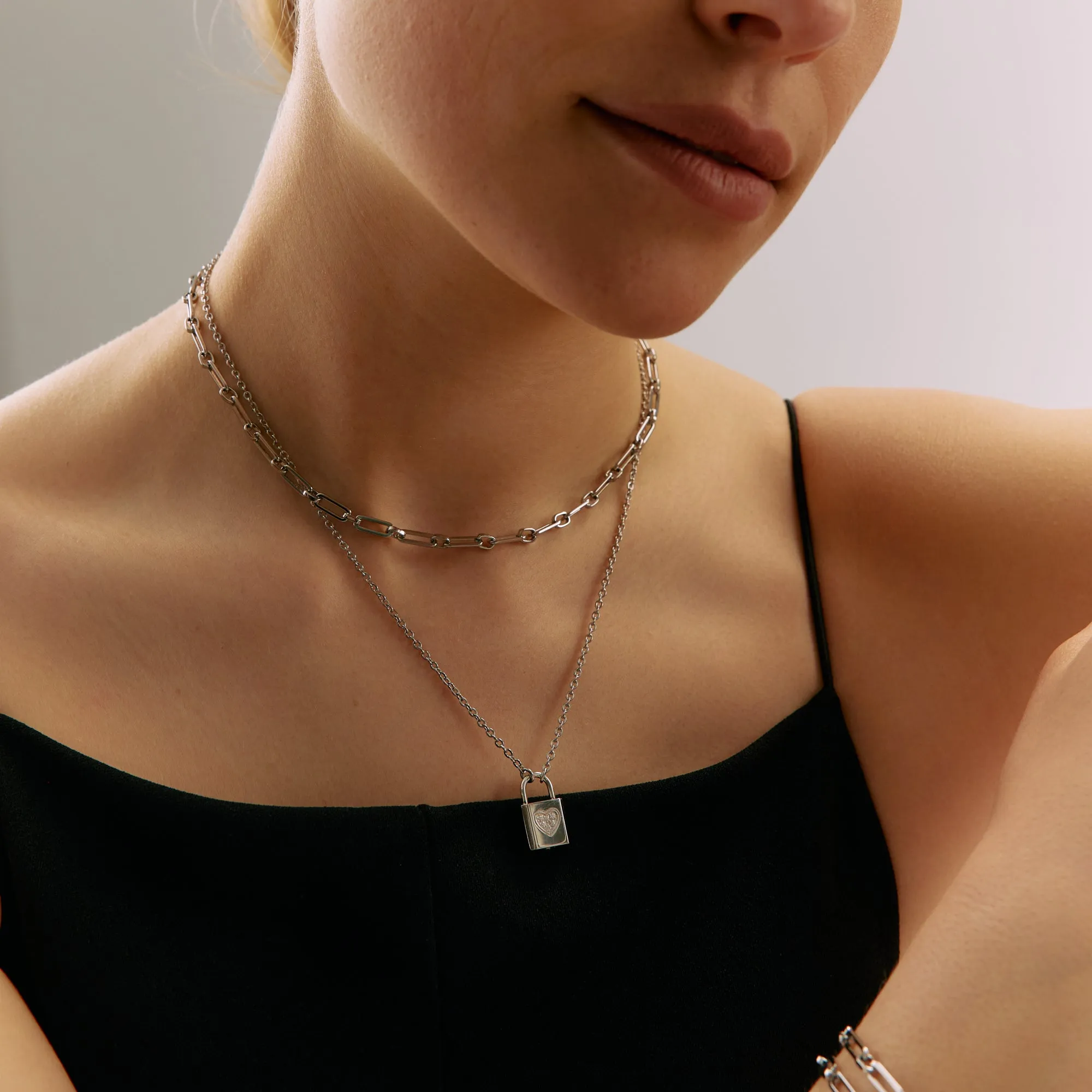 Modern Paper Clip Chain Necklace