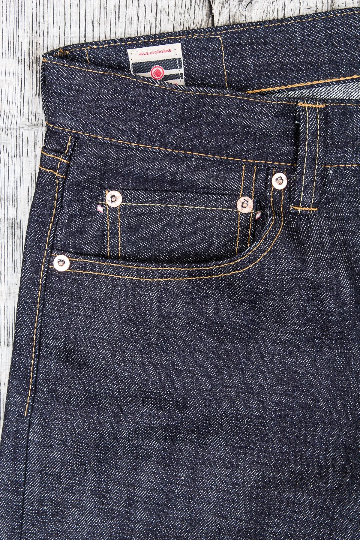 Momotaro Jeans Lot 0605-82 Natural Tapered 16oz Texture Denim