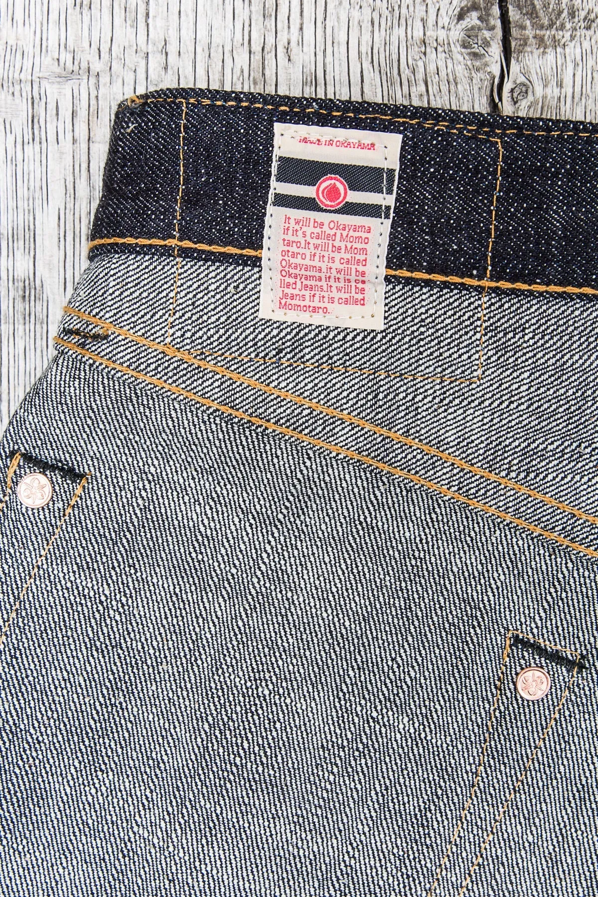 Momotaro Jeans Lot 0605-82 Natural Tapered 16oz Texture Denim