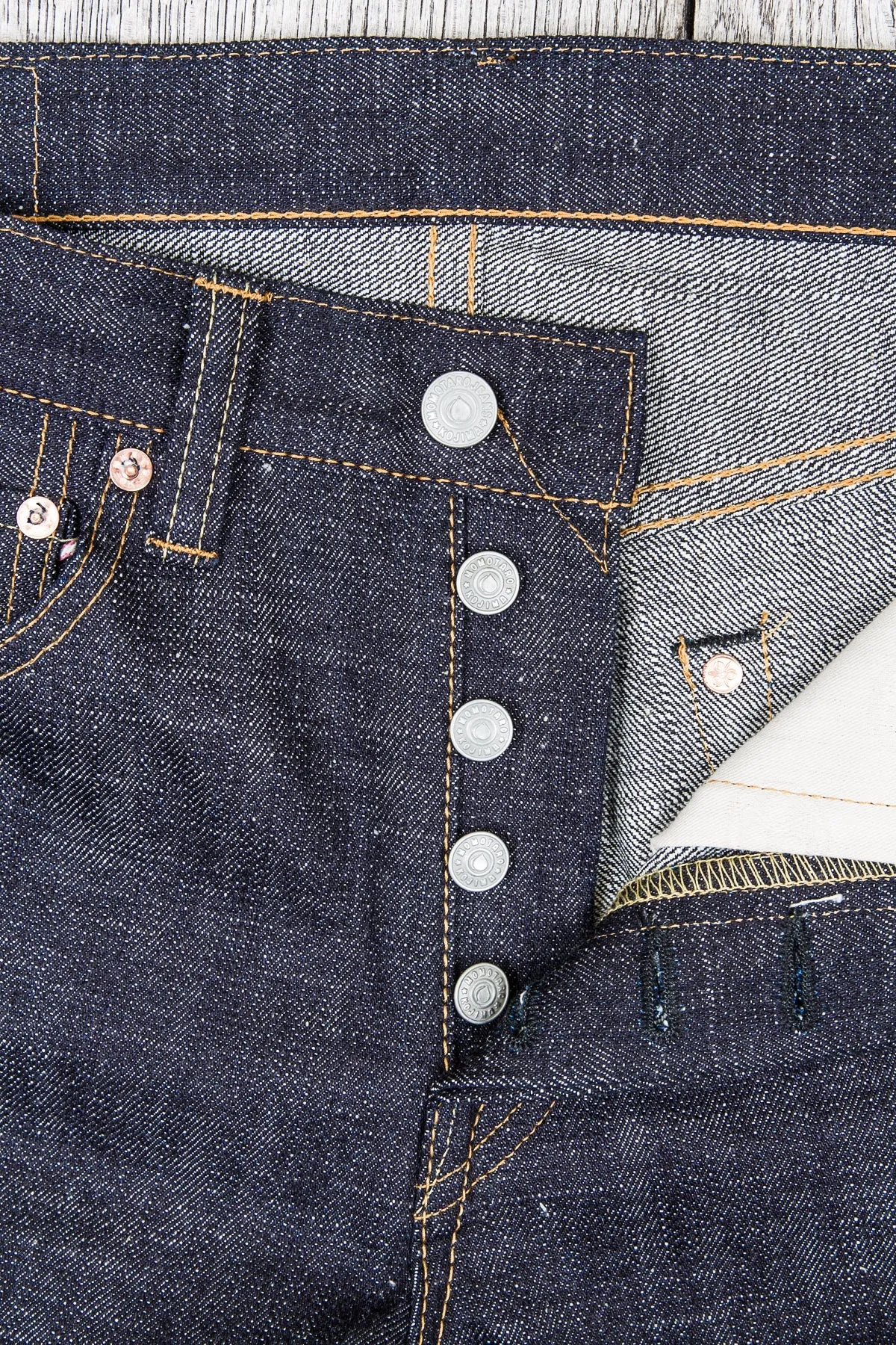 Momotaro Jeans Lot 0605-82 Natural Tapered 16oz Texture Denim