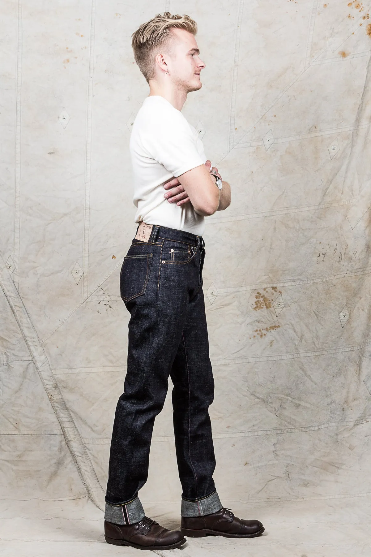Momotaro Jeans Lot 0605-82 Natural Tapered 16oz Texture Denim