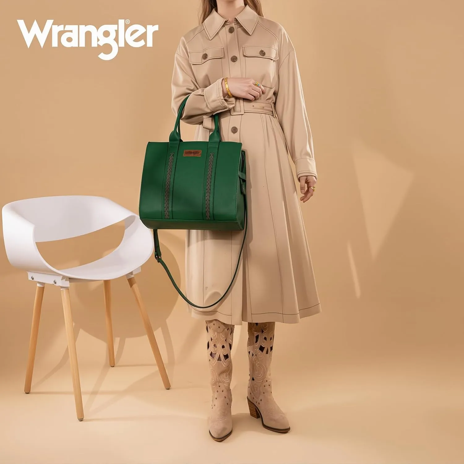 Montana West × Wrangler Purse for Women Large Work Tote Bags with Strap Vintage Top-Handle Handbags