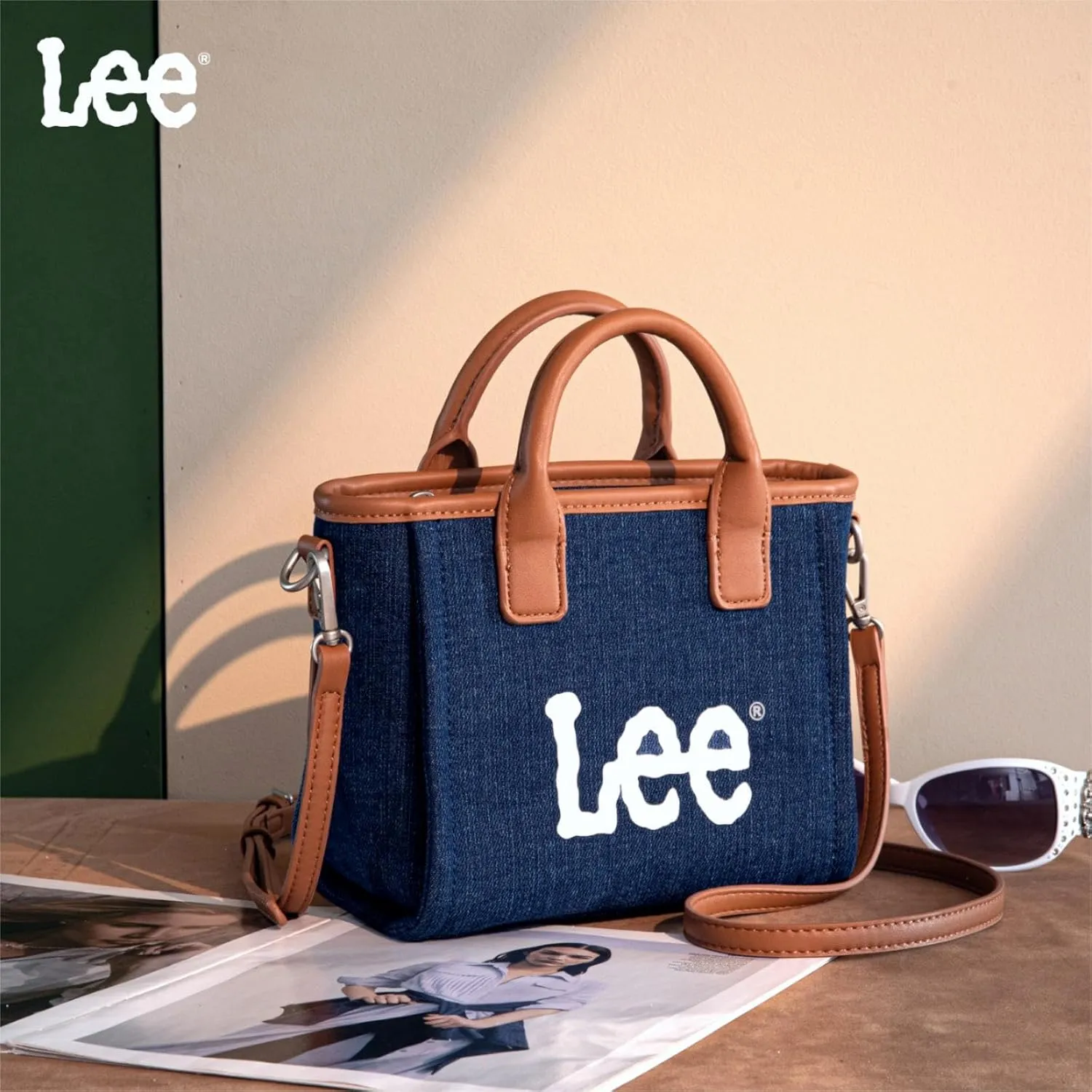 Montana West x Lee Tote Bag for Woman Denim Handbag Crossbody Shoulder Bag with Strap