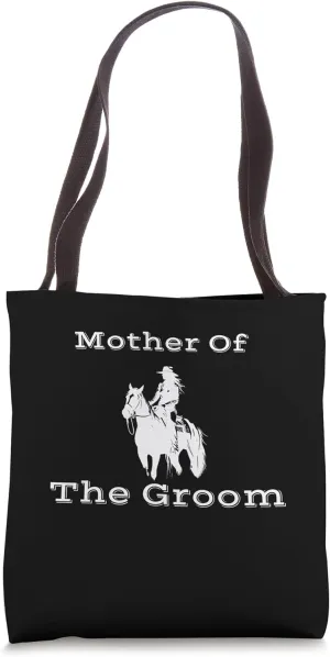 mother of the groom cowgirl, horseback, western rancher tee Tote Bag