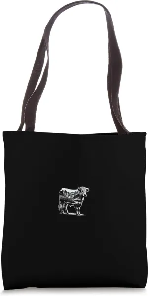 Mountainous Cow Pasture With Cattle Herd Montana Tote Bag