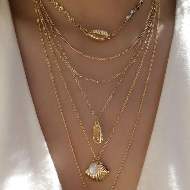 Multilayer Chain Clavicle Streamlined Mary Virgin Pendant Hot offer
